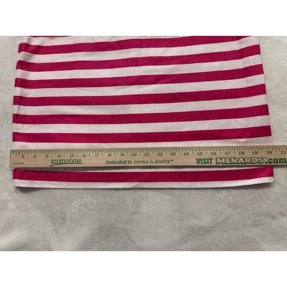 Lilly Pulitzer 10 Maybell Azalea Pink White Striped Strapless Boned Peplum Dress - Picture 4 of 7